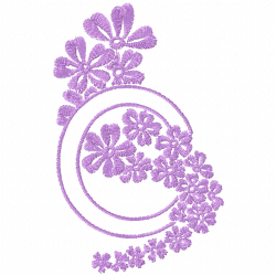 Flowers And Tree Embroidery Design 8